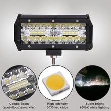 Luz de trabalho em led off-road para caminhão e suv, 120w, 6.5 polegadas, 9-30v, trailer 6000k, combo branco, farol de direção, indicador de acampamento ao ar livre 2024 - compre barato