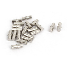 uxcell 20pcs 8 x 17mm  D*L Metal Cabinet Wardrobe 6mmx17mm Shelf Support Pins Studs Pegs Silver Tone  Hot Sale 2024 - buy cheap