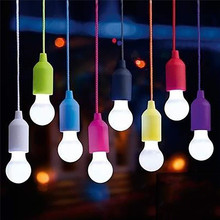 Colorful Portable Pull Cord Night Light Bulb Outdoor Garden Camping Portable LED Light Lamp Party Xmas Hanging LED Decor Utensil 2024 - buy cheap