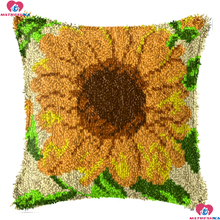 Latch Hook Rug Kits  Pillow Sunflower Embroidery Cushion Cover Accessories Printed Canvas Knooppakket Kleed La Casa De Papel 2024 - buy cheap