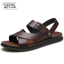 Camel Active-sandalias de piel auténtica para hombre, zapatos de marca a la moda, cómodos, con hebilla de esparcimiento, para playa, 3730 2024 - compra barato