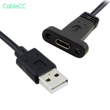 USB-C USB 3,1 type C Женский к USB 2,0 A Мужской кабель для передачи данных для Macbook Tablet мобильный телефон 3 фута 2024 - купить недорого
