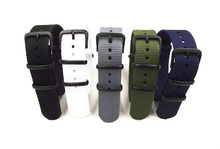 Pulseira de relógio de nylon nato, pulseira de relógio impermeável com 10 modos e 18mm, fivela preta branca, preta, cinza, azul verde e preta 2024 - compre barato