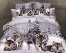 hot sale 100%cotton 3D animal leopard rose tiger wolf lion bedding bed sheet set bedclothes duvet cover sets bedding set 2024 - buy cheap