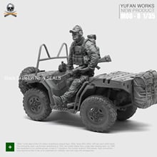 Yufan Model 1/35 Resin Figure Soldier + Terrain Vehicle US Navy Seal Commando Model Kit MOO-08 2024 - buy cheap