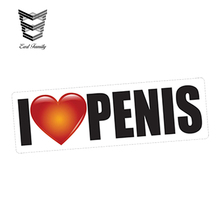 EARLFAMILY 13cm X 3.9cm Funny Car Styling I LOVE PENIS Decal Vinyl Sticker Bumper Window PRANK Joke Waterproof DIY Car Sticker 2024 - buy cheap