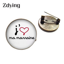 Zdie-broche vintage eu love ma, broche de vidro com dourado super marcrânia, broche de metal antigo ma008 2024 - compre barato