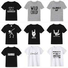 Girls Boys T-Shirts Kids Short Sleeve Tees Letter Printed Girls Tops Children Clothing Summer Casual T Shirt For Boy Clothes 2024 - buy cheap