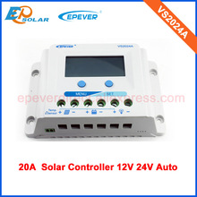 Solar panel PWM controllers VS2024A with lcd display free shipping 20A 20amp 12v 24v auto work 2024 - buy cheap