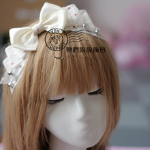 Princess Gothic lolita hairbands Handmade Bow Headband DIY hair headdress milk white daisy flower bell LOLITA original  GSH010 2024 - buy cheap