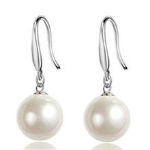 SHUANGR Fashion Simulated Pearl Drop Earrings For Women Silver Color Dangle Jewelry For Femme Accessories 2024 - buy cheap