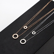 Новое ожерелье Martick с двойными звеньями, цепочка с круглым кулоном в виде сердца для женщин, ожерелье с золотыми слоями, подарок на вечеринку, распродажа, ювелирные изделия P33 2024 - купить недорого