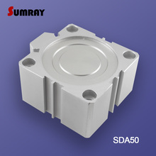 SUMRAY-cilindro de aire neumático Tipo SDA, cilindro neumático de doble acción de 50mm de diámetro, 5/10/15/20/25/30/35/40/45/50-100mm 2024 - compra barato