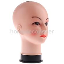 PVC Female Bald Mannequin Head Model Wig Making Hat Glasses Display Stand 2024 - buy cheap