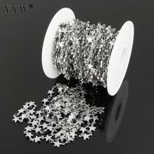 Stainless Steel DIY Jewelry Chain 10m/Lot Star Shaped Original Color Handmade Jewelry Making Accessories With Plastic Spool 2024 - buy cheap
