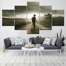 Cool walking dead 5 Piece HD Wallpapers Art Canvas Print modern Poster Modular art painting for Living Room Home Decor 2024 - buy cheap