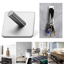 4 Pcs Self Adhesive Towel Racks Wall Hooks Towel Rack Hat Towel Robe Coat Stick-up Stainless Steel Hanger for Kitchen Bathrooms 2024 - buy cheap