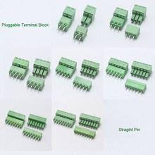 Bloco de terminais plugue ptb, plugue conector pcb fêmea e macho, 5 peças 2p 3p 4p 5p 6p 7p 8p 2024 - compre barato