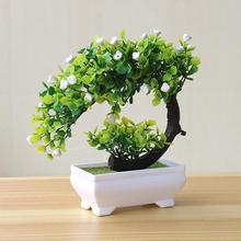 Bonsai artificial flores falsas em vaso 1 peça, decoração para mesa casa, hotel, jardim, presente 2024 - compre barato