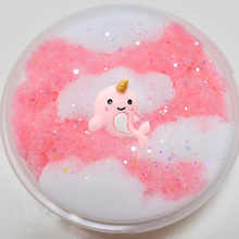 Hot  Sale Cartoon Unicorn Cotton Candy Style Modeling Clay Fashion Fluffy Foam Slime Scented Stress Relief No Borax Slime Toys 2024 - buy cheap