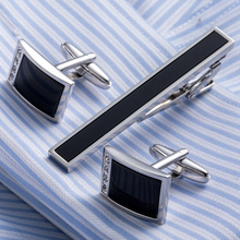 Drop Shipping VAGULA Tie Clip Cufflinks Set Top Quality Tie Pin Cuff links Set  Tie Bar Link Set 27 2024 - buy cheap