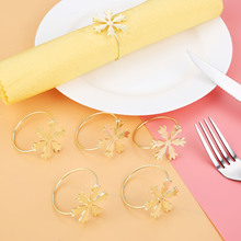 6Pcs Christmas Snowflake Napkin Ring Serviette Holder Party Wedding Dinner Drop Ship Tables 2024 - buy cheap