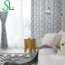 Slow Soul Yellow Blue Green Modern Curtain Geometric Curtains For Bedroom Children Living Room Cortinas Kids Beautiful Boys 2024 - buy cheap