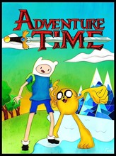 Casa Decor aventura tiempo con Finn y Jake 1-seda arte cartel pared enfermo decoración regalo 2024 - compra barato