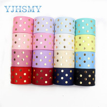 YJHSMY,I-19518-1248,10yards,hot sale 38mm Solid color dot hot stamping grosgrain Ribbons,bow cap DIY accessories decorations 2024 - buy cheap