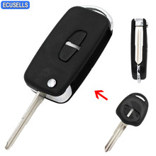 2 Button Flip Key Shell Case Folding Smart Remote Key Housing Cover Upgrade for Mitsubishi Outlander Shogun Lancer Left Blade 2024 - buy cheap