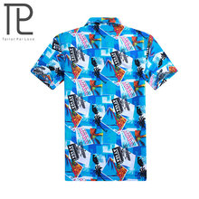 Verano para hombre tabla de Surf corto playero camisas para piscina de secado rápido Cool Hawaiano camisa colorida de manga corta Surf vacaciones superiores 2024 - compra barato