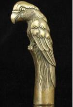 BRONZE STATUE PARROT CANE HEAD COLLECTABLE WALKING STICK DECORATION 2024 - buy cheap