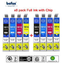 Befon-Reemplazo de cartucho de tinta para Epson T1811 T 1811 18XL 18 XL, Epson XP30 XP102 202 305 405 205 302 402 415, paquete de 8 Uds. 2024 - compra barato