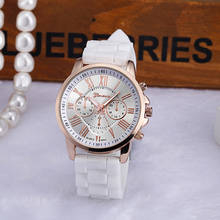 2017 casual Geneva Women Watches Roman Numerals Silicone Jelly Gel Quartz Analog Wrist Watch Men Watch Reloj Mujer MEW 2024 - buy cheap