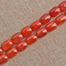 Newly  Dragon Vein 15 Inch Strand Red Oval Shape Smooth Loose Agat Barrel Beads Stone Natural Jewelry Supplies 2024 - buy cheap