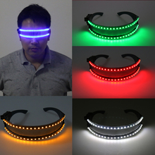 New Fashion Christmas LED Glasses, Laser Stage Props LED Growing Light Performance Stage Costume Clothes 2024 - buy cheap