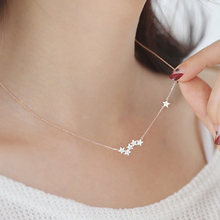 Moda feminina cristal estrela colares jóias prata cor gargantilha colares pingentes para meninas presentes colar 2024 - compre barato