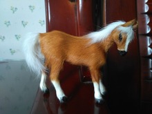 mini 9x8cm horse toy polyethylene & furs resin handicraft, home decoration baby toy Christmas gift a2336 2024 - buy cheap