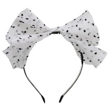 2021 Tulle large bow hairband SUMMER girls bow headband children fashion hair accessories metal band with teeth 2024 - buy cheap