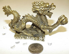 Bi00359 фэн шуй твердая латунная китайская статуя зодиака изобилие дракона 2024 - купить недорого