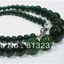 Round dyed green 6-14mm natural stone chalcedony jades beads strand necklace high grade women chain jewelry 18inch MY4329 2024 - buy cheap
