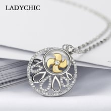 LADYCHIC персональные вращающиеся бриллиантовые выложенные микро циркониевые счастливые ювелирные изделия для женщин ожерелья с колесиками о... 2024 - купить недорого