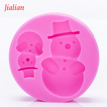 Christmas snowman 3D Reverse sugar molding Food Grade silicone mould for polymer clay molds chocolate cake decoration tools 0958 2024 - buy cheap