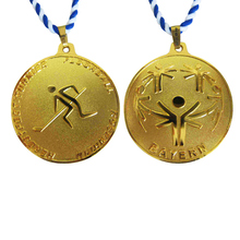Fabricantes promove medalhas de bronze de ouro e prata, medalhas personalizadas de dupla face em logotipo de competição, medalha esportiva 2024 - compre barato