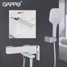 Grifos de bañera GAPPO para baño, bañera, cascada, mezclador de agua blanco montado en la pared 2024 - compra barato