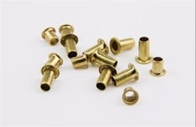 500/1000pcs M2*2mm Brass Eyelet Rivet Nut Copper Through Hole Rivets Hollow Grommet 2024 - buy cheap