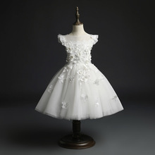 Vestido Floral de flores para niñas, vestido de tul blanco para desfile, fiesta de boda, baile de princesa Formal, Vestido de primera comunión 2024 - compra barato