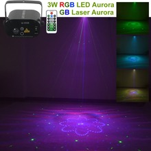 Mini Remote 40GB Pattern Auto Laser Lights Water Galaxy 3W RGB LED Projector Lamp Aurora Effect Party DJ Show KTV Stage Lighting 2024 - buy cheap