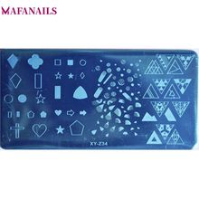 1PCS XYZ Stainless Steel Rectangle Nail Art Image Stamp Stamping Plates Manicure Template Stencils Hot Selling Nail Tools XYZ345 2024 - buy cheap