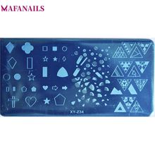 1 pçs xyz retângulo de aço inoxidável prego arte imagem carimbo placas molde manicure stencils venda quente ferramentas unhas xyz345 2024 - compre barato